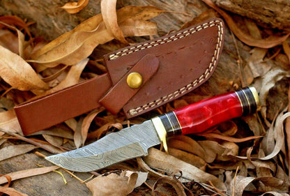 Custom Handmade Damascus Steel Hunting Knife