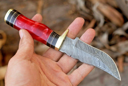 Custom Handmade Damascus Steel Hunting Knife