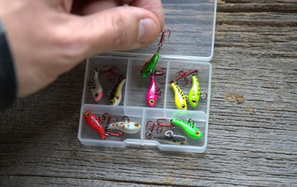 TUNGSTEN T-RIP PINK TIGER GLOW MINI VIBE BAIT