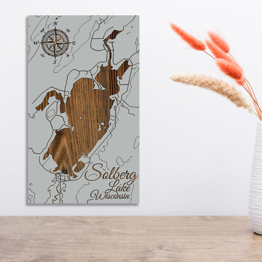 Solberg Lake, Wisconsin Map