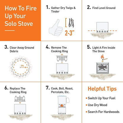 Solo Stove Lite/Titan/Campfire Camping Stove Portable Stove for Backpacking Outdoor Cooking