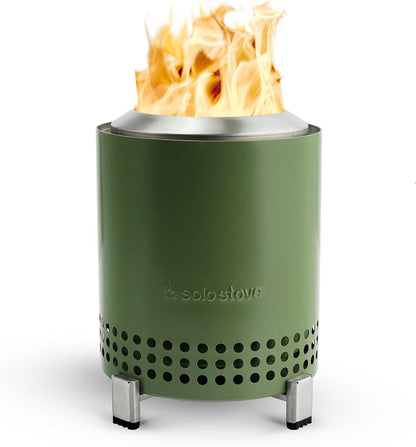 Solo Stove Mesa Tabletop Fire Pit with Stand | Low Smoke Outdoor Mini Fire for Urban & Suburbs | Fueled by Pellets or Wood