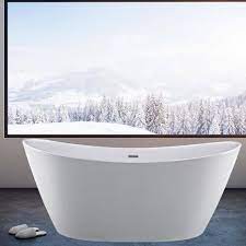 Empava 67 in. Freestanding Soaking Bathtub with Lighted - EMPV-67FT1518LED
