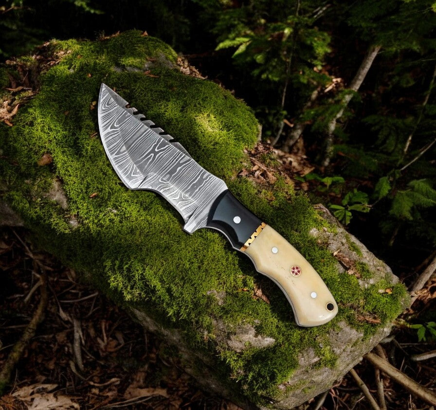 Tom Brown Jr Inspired Tracker Knife – Handmade Damascus Survival Blade