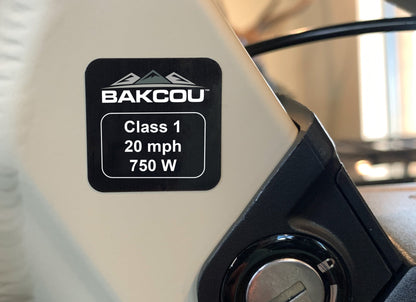 Weather-Proof 750w Bike Label
