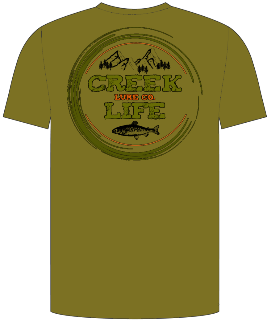 Creek Life Lure Co Short Sleeve T-Shirt (Front & Back Print)