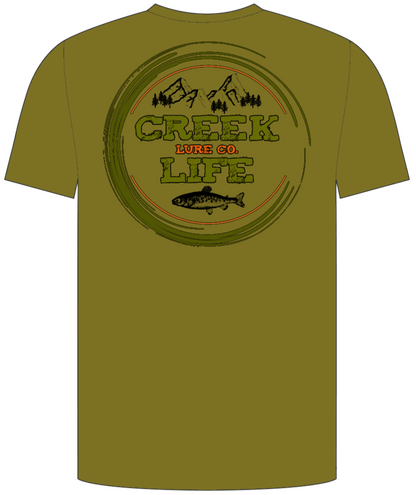 Creek Life Lure Co Short Sleeve T-Shirt (Front & Back Print)