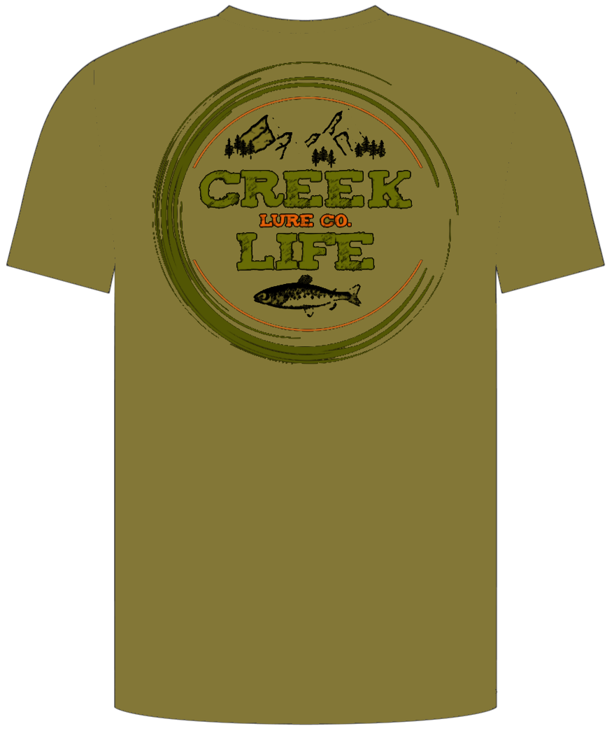 Creek Life Lure Co Short Sleeve T-Shirt (Front & Back Print)