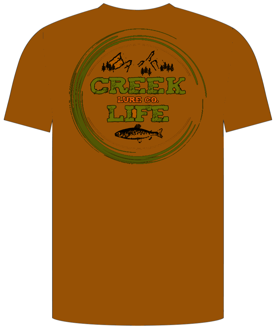Creek Life Lure Co Short Sleeve T-Shirt (Front & Back Print)